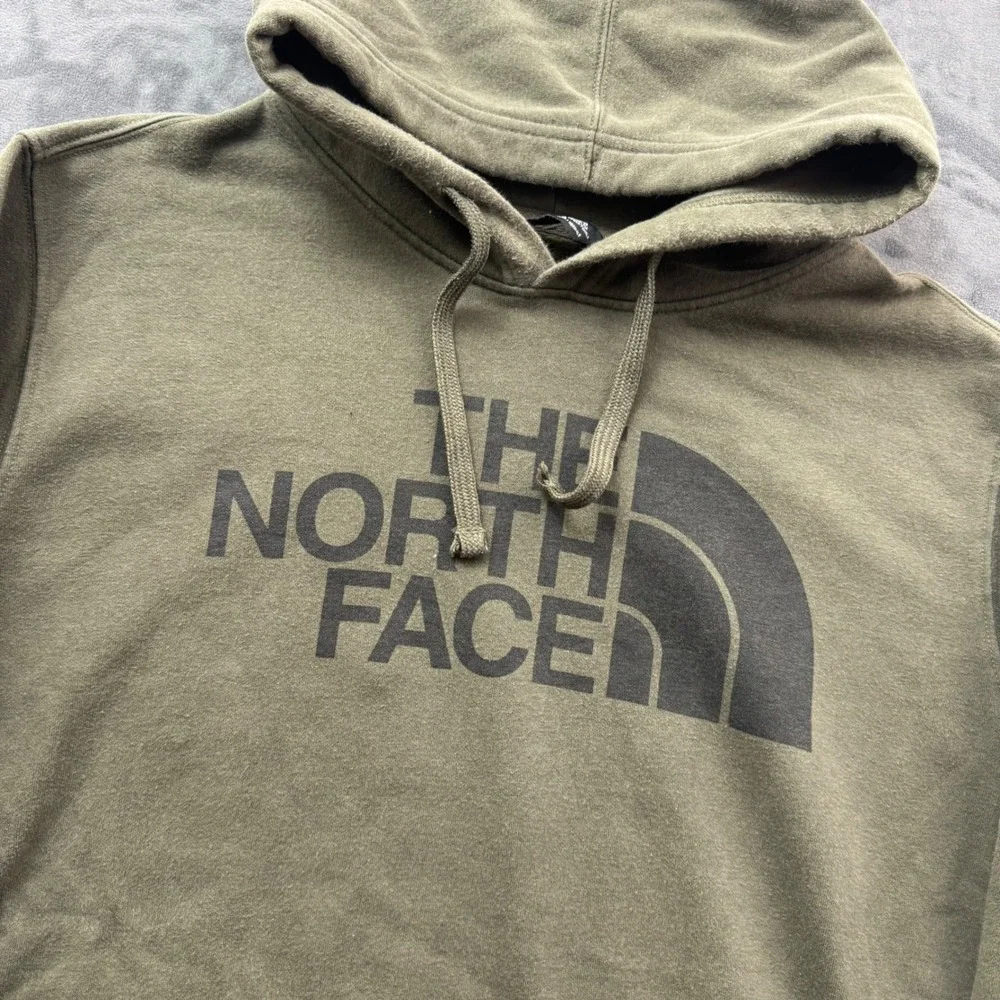 The North Face Mens XL Olive Green Half Dome Logo Pullover Hoodie Sweatshirt